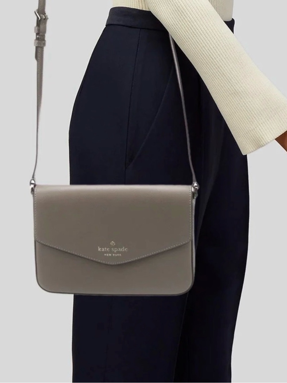 kate spade Taupe Leather Crossbody Bag
EUC